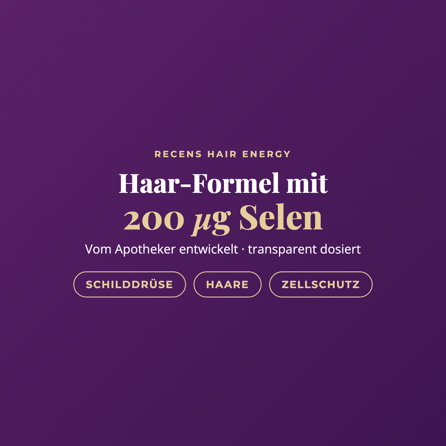 recens Hair Energy – Jodfreie Haar-Formel mit 200 µg Selen